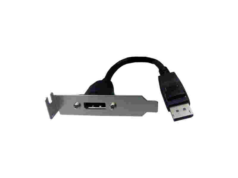 ADAPTOR DISPLAYPORT MALE TO  DISPLAYPOR FEMALE BRACKED 0.2M