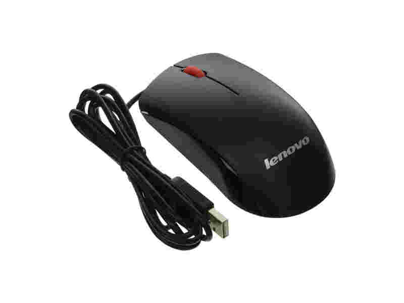 MOUSE LENOVO OPTICAL USB BLACK