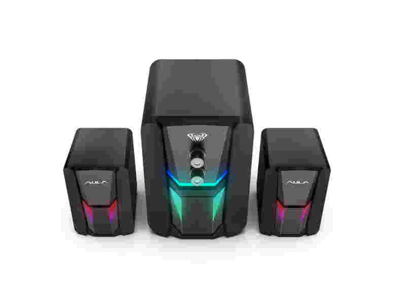 SPEAKERS AULA N-189 RGB DESKTOP STEREO 2.1 NEW