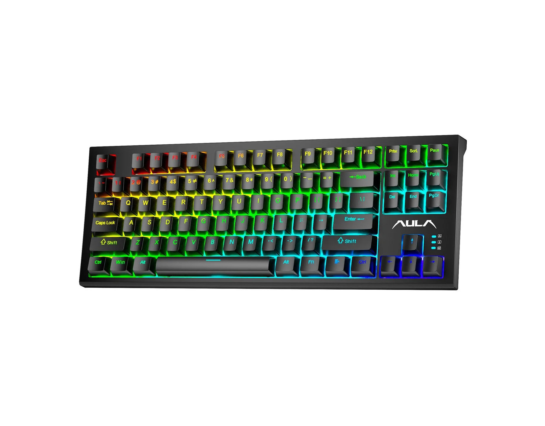 KEYBOARD AULA F3032 MECHANICAL RGB BLACK USB US-GR NEW