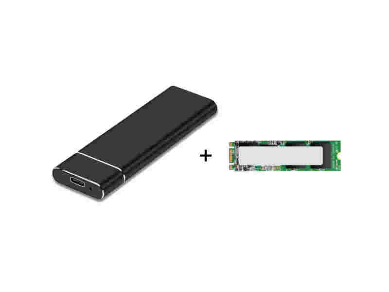 EXTERNAL CASE WITH SSD 1TB M2 SATA 3 NEW