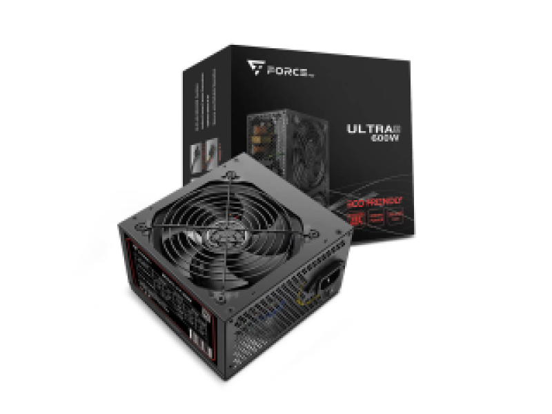 SUPERCASE PSU 600W, SERIES FORCE FP-600W 80+ , 12CM FAN, 2YW.