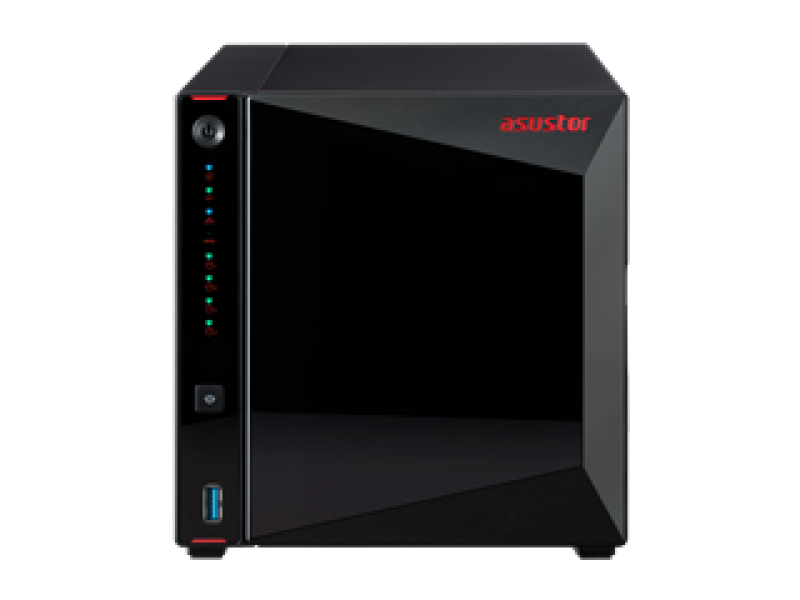 ASUSTOR NAS AS5304T - NIMBUSTOR 4, DT, 4 BAYS HOT SWAP, INTEL CELERON J4105 1.5GHz QC (burst 2.5GHz), 4GB (MAX 8GB), 3xUSB3.2 GEN1, 2,5 GbEx2, HDMI 2.0a, WoL, WoW, IR, 3YW.