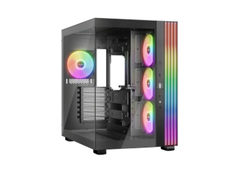 BEQUIET PC CHASSIS LIGHT BASE 600 LX BLACK BGW67, MIDI TOWER ATX, ARGB LIGHTING, W/O PSU, Side: 3x Light Wings LX Reversed 120mm PWM, Rear: 1x Light Wings LX 120mm PWM, 3YW.