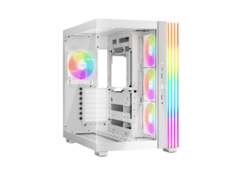 BEQUIET PC CHASSIS LIGHT BASE 600 LX WHITE BGW68, MIDI TOWER ATX, ARGB LIGHTING, W/O PSU,Side: 3x Light Wings LX Reversed 120mm PWM White, Rear: 1x Light Wings LX 120mm PWM White, 3YW.