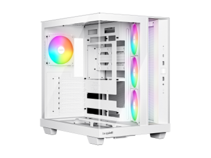 BEQUIET PC CHASSIS LIGHT BASE 500 LX WHITE BGW86, MIDI TOWER ATX, ARGB LIGHTING, W/O PSU, Side: 3x Light Wings LX Reverse 120mm PWM White, Rear: 1x Light Wings LX 120mm PWM White, 3YW.