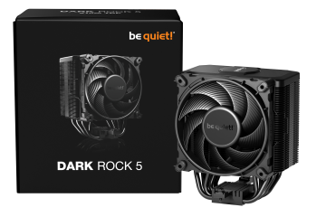 BEQUIET CPU AIR COOLER DARK ROCK 5 BK035, 210W TDP, INTEL SOCKET LGA 1851/1700/1200/1150/1151/1155, AMD AM4/AM5, 120MM PWM FAN, BLACK, 3YW.