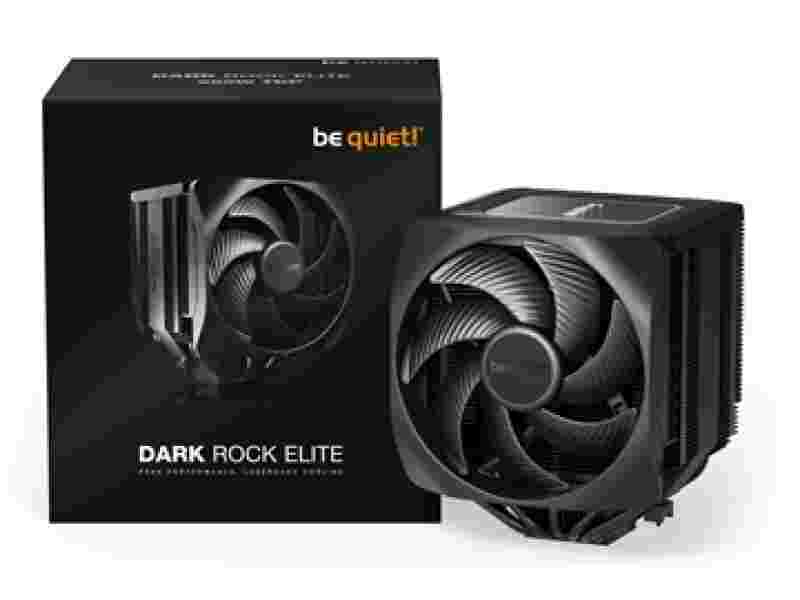 BEQUIET CPU AIR COOLER DARK ROCK ELITE BK037, 280W TDP, INTEL SOCKET LGA 1851/1700/1200/1150/1151/1155, AMD AM4/AM5, DUAL PWM 135MM FAN, BLACK, 3YW.