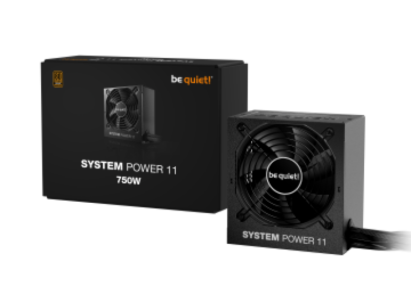 BEQUIET PSU SYSTEM POWER 11 750W BP012EU, BRONZE CERTIFIED, SILENCE-OPTIMIZED 12CM SILENT FAN, 5YW.