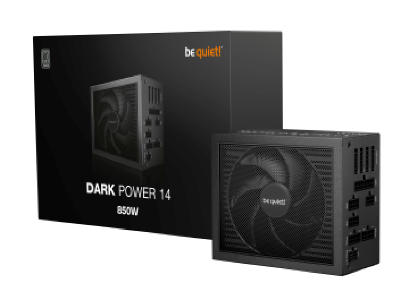 BEQUIET PSU DARK POWER 14 850W BP019EU, TITANIUM CERTIFIED, MODULAR CABLES, 135MM FAN, 10YW.