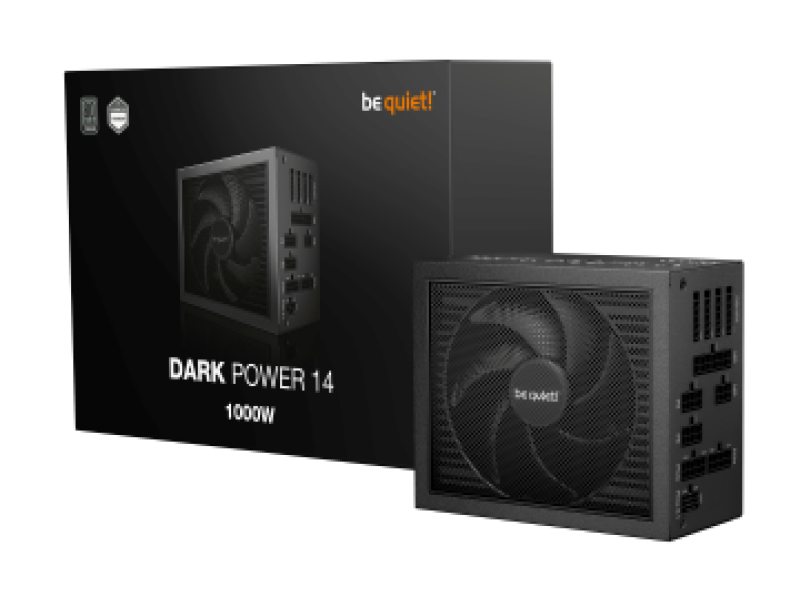 BEQUIET PSU DARK POWER 14 1000W BP020EU, TITANIUM CERTIFIED, MODULAR CABLES, 135MM FAN, 10YW.