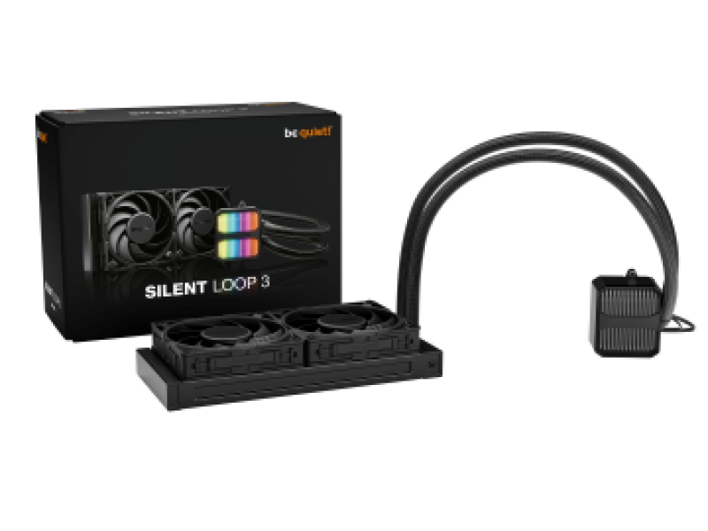 BEQUIET CPU HYDRO COOLER SILENT LOOP 3 240MM BW024, INTEL SOCKET LGA 1851/1700/1200/1150/1151/1155, AMD AM4/AM5, 2x120MM FAN SILENT WINGS 4 PWM, BLACK, 3YW.