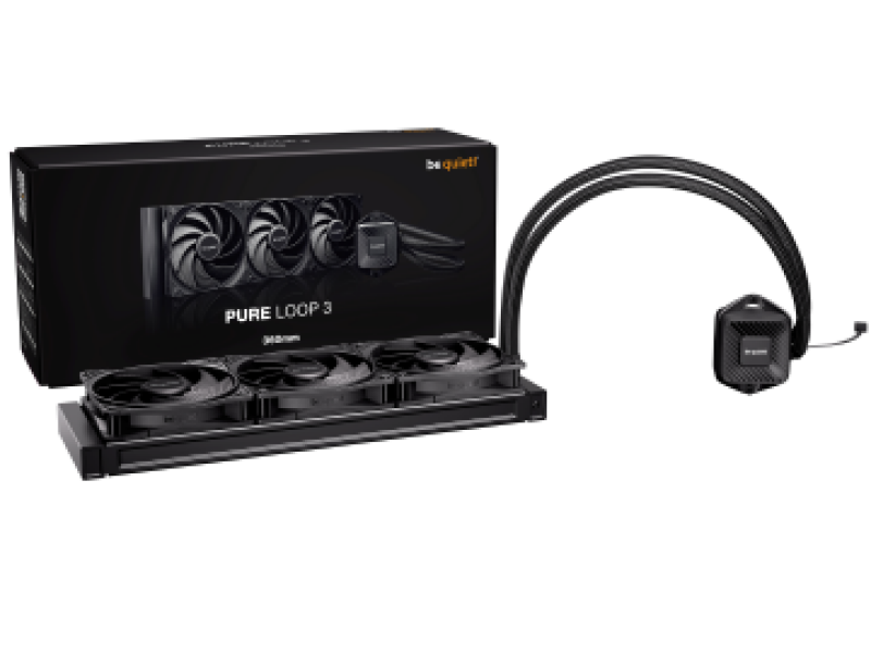 BEQUIET CPU HYDRO COOLER PURE LOOP 3 360MM BW029EU, INTEL SOCKET LGA 1851/1700/1200/1150/1151/1155, AMD AM4/AM5, 3x120MM FAN PURE WINGS 3 PWM HIGH-SPEED, BLACK, 3YW.