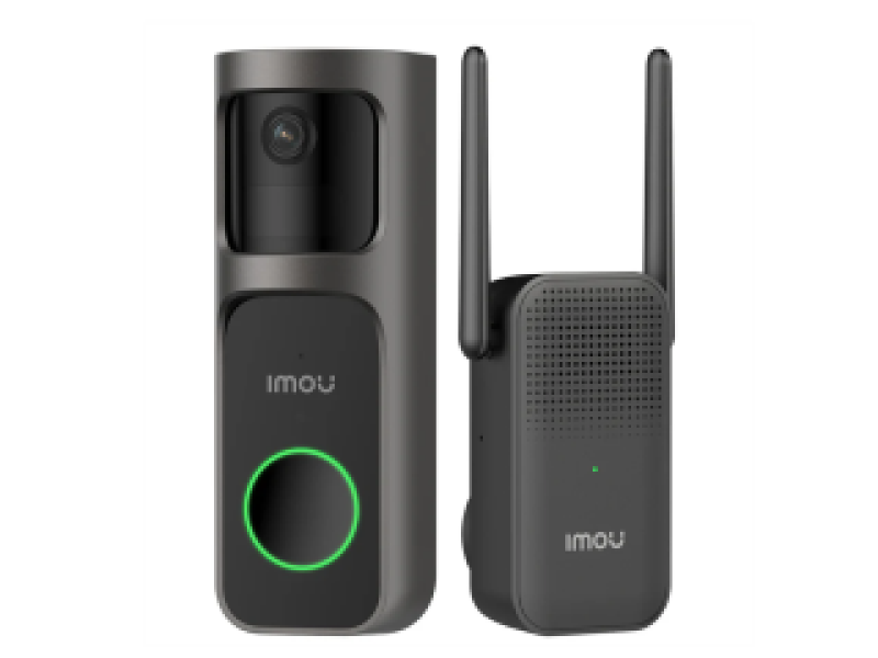 IMOU SMART HOME DOORBELL 2S KIT DB-2SP-3T0W/ DS2S, INDOOR WIRELESS DOORBELL with CHIME, 5000mAh BATTERY, BUILT-IN MIC & SPEAKER, 2-WAY TALK, PIR, CALL NOTIFICATIONS, MULTIPLE RINGTONES, 2.4GHZ WIFI, MICRO SD UP TO 512GB, WEATHERPROOF, 3YW.