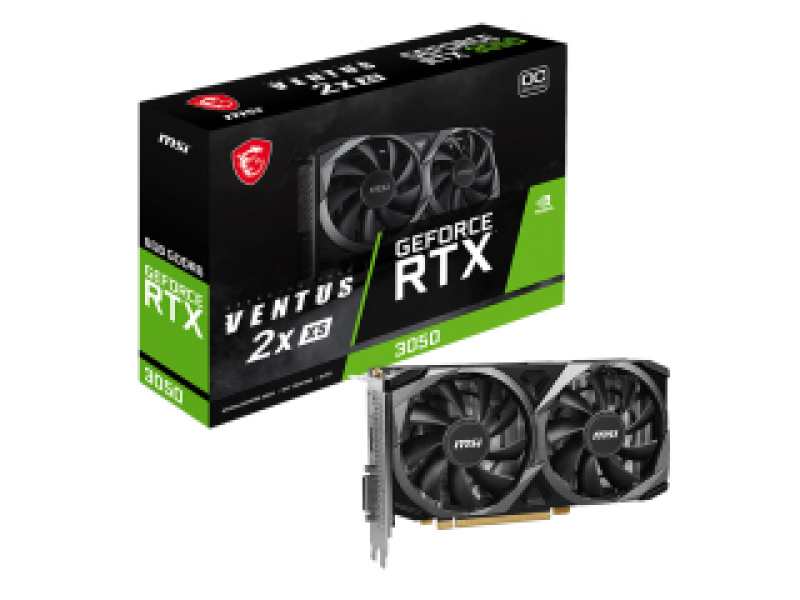 MSI VGA PCI-E NVIDIA GF RTX 3050 VENTUS 2X XS 8G OC, 8GB/128BIT, GDDR6, HDMI/DP/DL DVI-D, DUAL FAN, 2 SLOT FANSINK, 3YW.