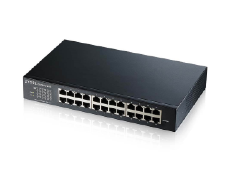 ZYXEL SWITCH GS-1900-24E, 24 PORTS 10/100/1000Mbps, SMART MANAGED, RACKMOUNT, 2YW.