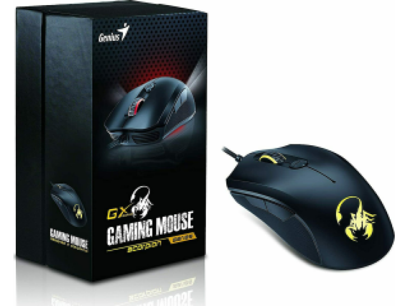 GENIUS MOUSE SCORPION M6-600, WIRED, USB, OPTICAL, GAMING, BLACK/ORANGE, 2YW.
