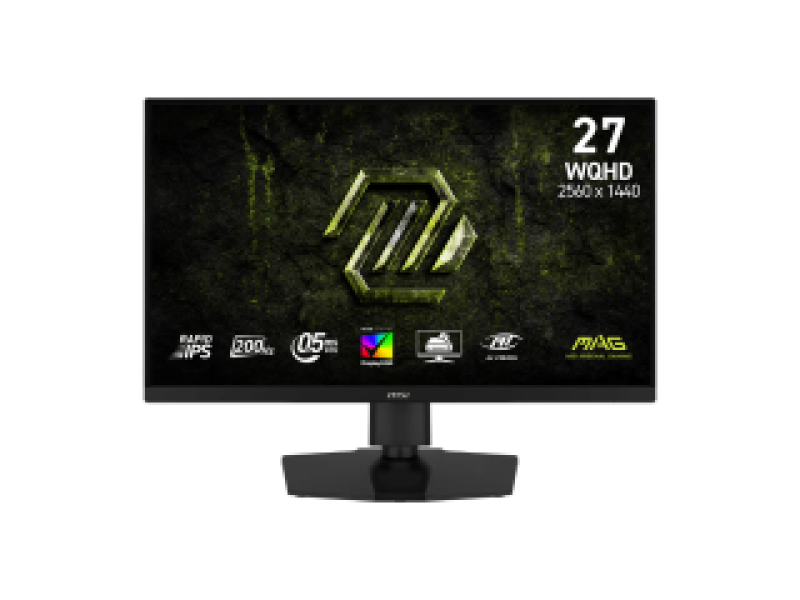 MSI MONITOR GAMING MAG 274QPF E20, FLAT IPS FHD, 27", 16:9, 300CD/M2, 1000:1, 0.5MS, 200Hz, 2560x1440, 2xHDMI/ 1xDP/ 1x TYPE-C/ HP OUT, TILT, SWIVEL, PIVOT, HAS, BLACK, 3YW.