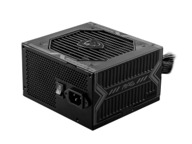 MSI PSU 650W MAG A650BN, 80+ BRONZE CERTIFIED, SLEEVE BEARING 120MM QUIET & COOL FAN, 5YW.
