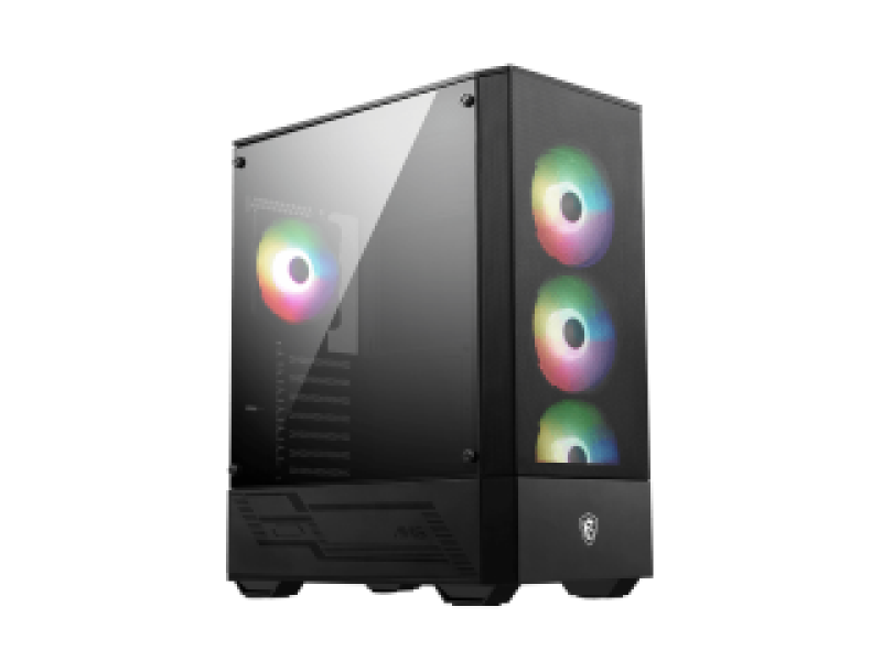 MSI PC CHASSIS MAG FORGE 112R BLACK, MIDI TOWER ATX, RGB LIGHTING, W/O PSU, Front: 3x 120mm ARGB Fan, Rear: 1x 120mm ARGB Fan, 2YW
