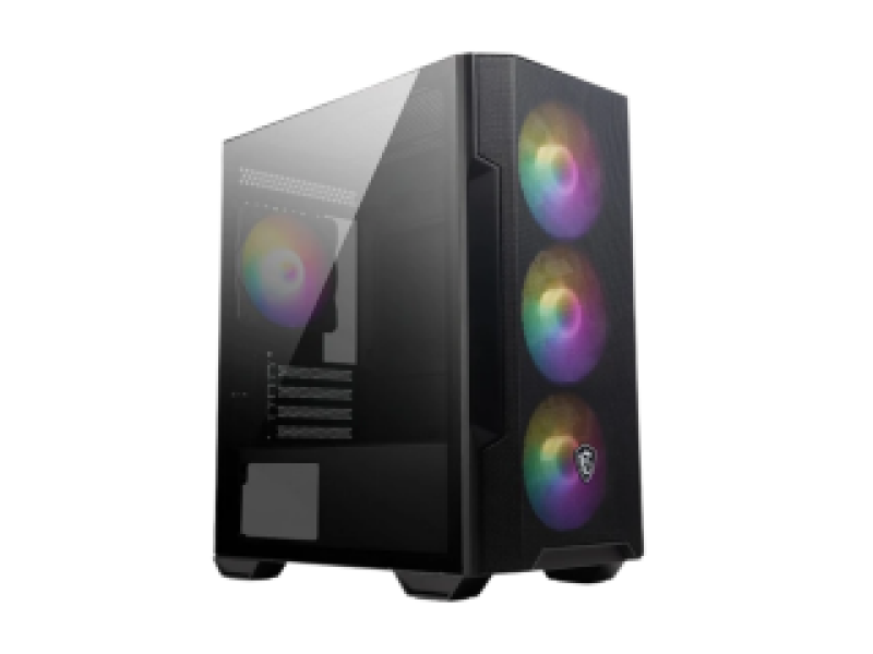 MSI PC CHASSIS MAG FORGE M100R BLACK, MINI TOWER ATX, RGB LIGHTING, W/O PSU, Front: 3x 120mm ARGB Fan, Rear: 1x 120mm ARGB Fan, 2YW