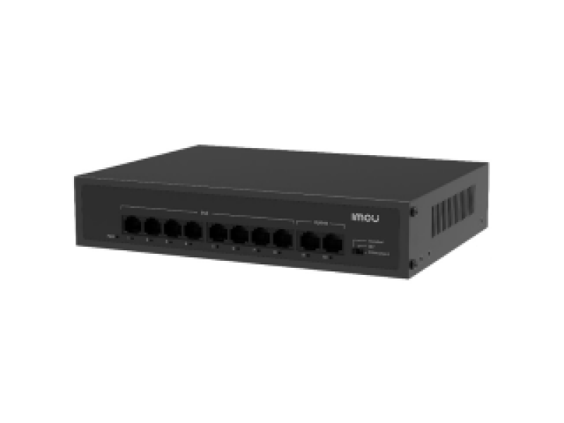 IMOU SWITCH SF110P-65, 10 PORTS 10/100/1000MBPS GIGABIT WITH 8 POE PORTS, POE BUDGET 65W 802.3AF/AT, 2YW.