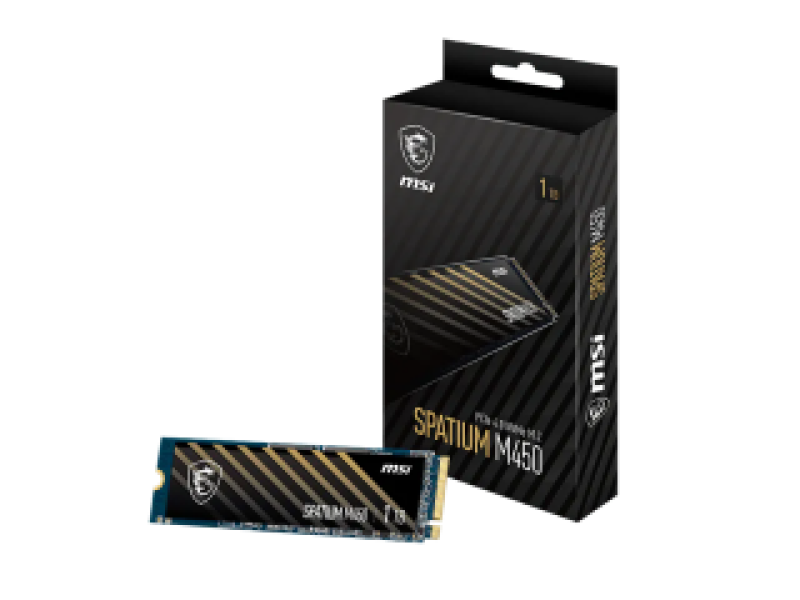 MSI SSD SPATIUM M450 M.2. NVME PCIE GEN 4.0 1TB V1, M.2 2280, NVMe PCI-E GEN4x4, READ 3600MB/s, WRITE 3000MB/s, 5YW.