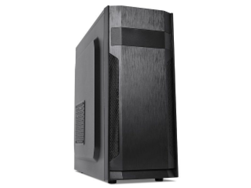 SUPERCASE PC CHASSIS F55A, MIDI TOWER ATX, BLACK, W/O PSU, Rear: 1x 80mm Fan, 2YW.