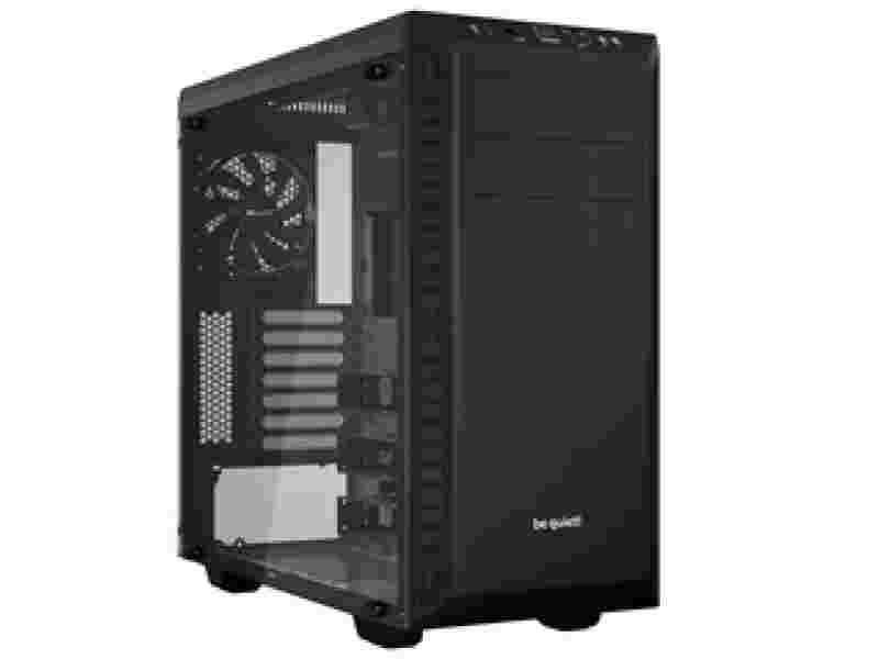 BEQUIET PC CHASSIS PURE BASE 600 WINDOW BLACK BGW21, MIDI TOWER ATX, W/O PSU, Front: 1x Pure Wings 2 140mm, Rear: 1x Pure Wings 2 120mm, 3YW.