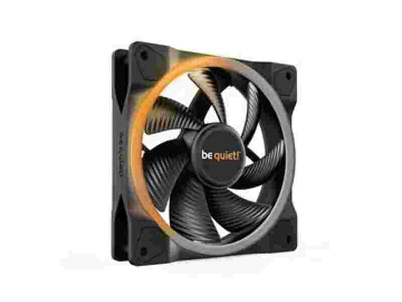 BEQUIET FAN LIGHT WINGS 120MM PWM BL072, ARGB, 1700RPM, 41,51CFM/70,53M3/H, 20,6 DB, LIFESPAN 60000H, BLACK, 3YW.