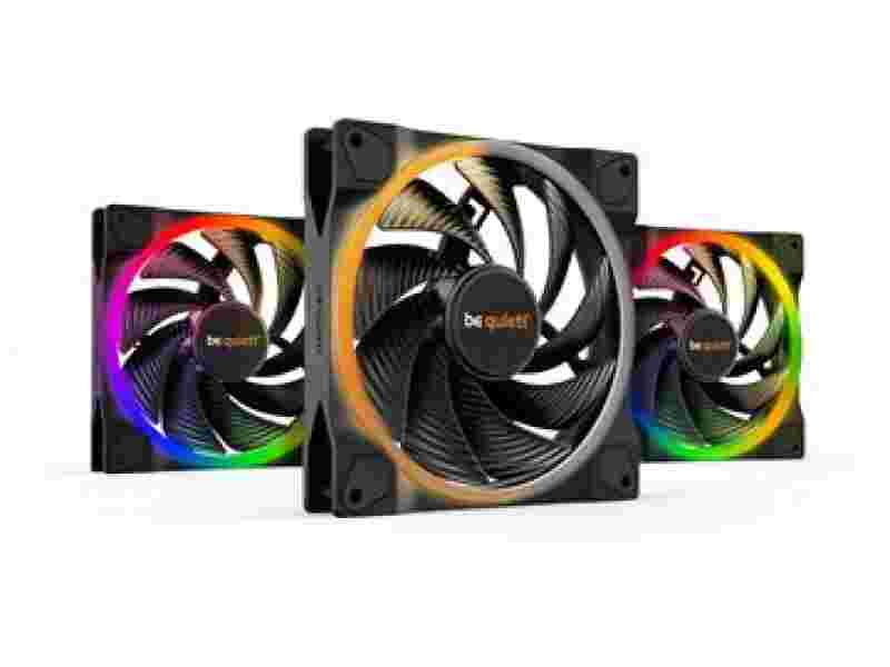 BEQUIET FAN LIGHT WINGS 140MM PWM TRIPLE-PACK BL079, ARGB, 2200RPM, 71.7CFM/ 121.82M3/H, 31 DB, LIFESPAN 60000H, BLACK, 3YW.